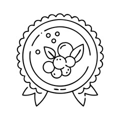 antioxidant badge icon, antioxidant badge line art - simple line art of antioxidant badge, perfect for antioxidant badge logos and icons