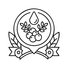 antioxidant badge icon, antioxidant badge line art - simple line art of antioxidant badge, perfect for antioxidant badge logos and icons