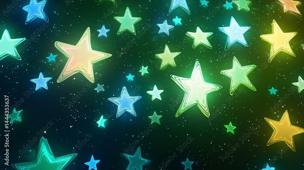 Poster captivating array of stars sparkling in the night sky creating a dazzling cosmic display of light an