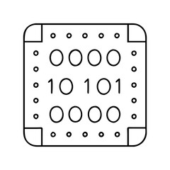 binary clock icon, binary clock line art - simple line art of binary clock, perfect for binary clock logos and icons