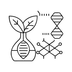 biotechnology icon, biotechnology line art - simple line art of biotechnology, perfect for biotechnology logos and icons
