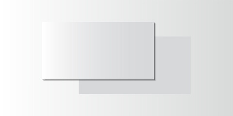 Blank business card. Mockup of two horizontal business cards. vector illustration