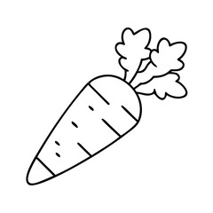 carrot icon, carrot line art - simple line art of carrot, perfect for carrot logos and icons