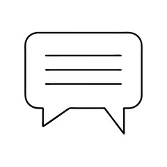 Naklejka premium chat bubble icon, chat bubble line art - simple line art of chat bubble, perfect for chat bubble logos and icons