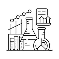 chemical industry icon, chemical industry line art - simple line art of chemical industry, perfect for chemical industry logos and icons
