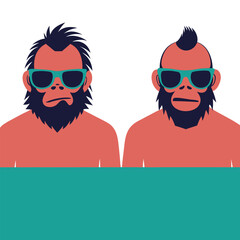 Epic Bigfoot Silhouette Vector Collection Featuring Forest, Mountain, and Mythical Cryptid Scenes in Minimalist Black Style