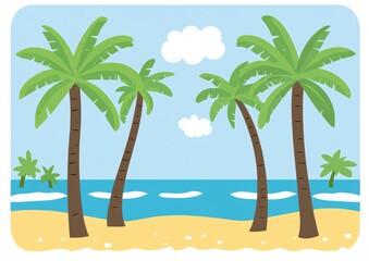 Obraz premium palm tree on the beach
