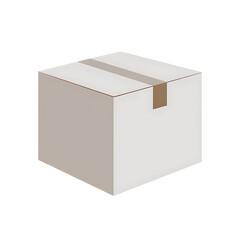 Sealed Cardboard Box Package Delivery Shipping Carton on transparent background