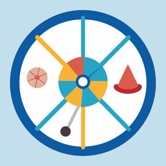 vector illustration of a compass