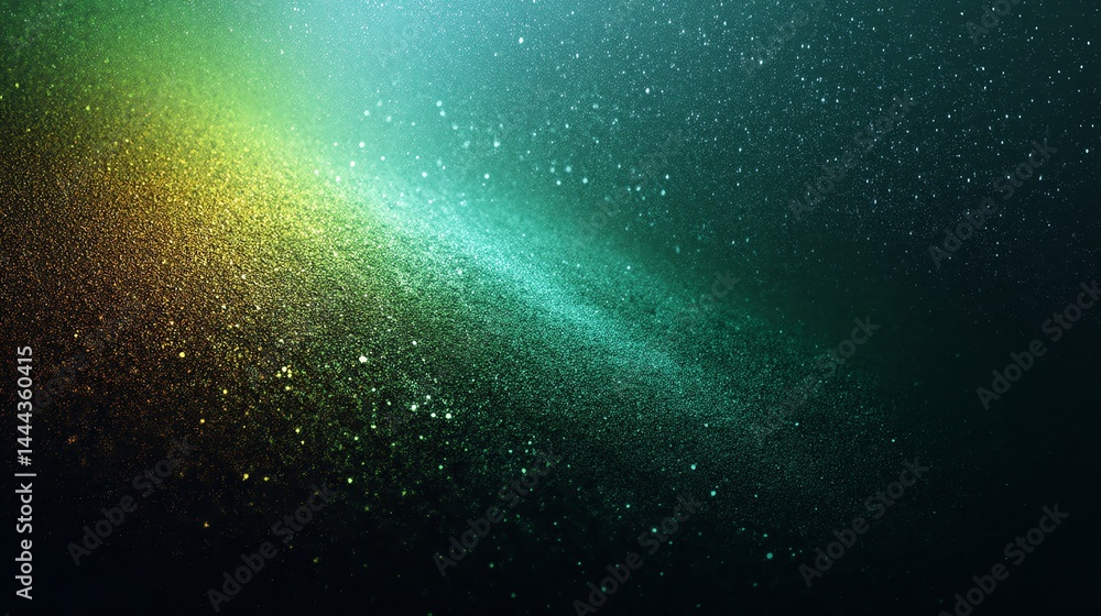 Poster glittering abstract galaxy background with shining particle stars and glowing lights