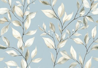 seamless pattern with leaves