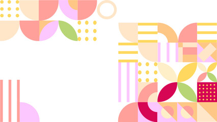 pink and orange Abstract Geometric Shapes and Patterns background
