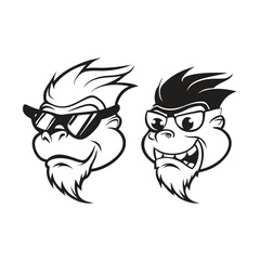 Epic Bigfoot Silhouette Vector Collection Featuring Forest, Mountain, and Mythical Cryptid Scenes in Minimalist Black Style