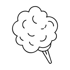 cotton candy icon, cotton candy line art - simple line art of cotton candy, perfect for cotton candy logos and icons