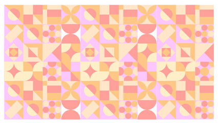 pink and orange Abstract Geometric Shapes Patterns background