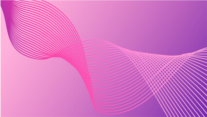 Abstract pink gradient flow wave line background
