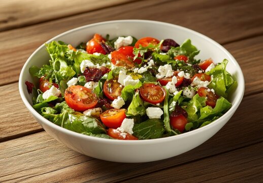 vegetable salad with feta cheese - Powered by Adobe