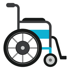 Wheelchair icon isolated on white background
