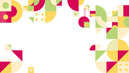 Flat design abstract background with colorful shapes