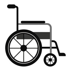 Wheelchair icon isolated on white background