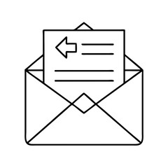 direct mail icon, direct mail line art - simple line art of direct mail, perfect for direct mail logos and icons