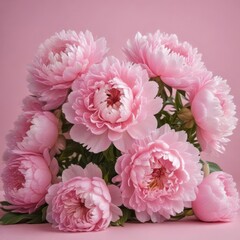 bouquet of pink roses, pink and white roses, bouquet of pink peonies