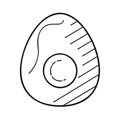 egg icon, egg line art - simple line art of egg, perfect for egg logos and icons