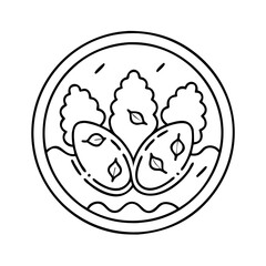 egg salad icon, egg salad line art - simple line art of egg salad, perfect for egg salad logos and icons