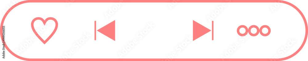 Poster music player interface element set