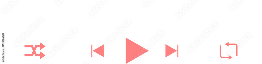 Poster music player interface element set