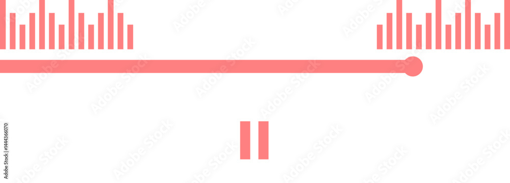 Poster music player interface element set