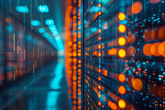 Utilize this contemporary digital backdrop to illustrate network capabilities, technological advancements, digital storage, scientific education, and more, with ample copy space available  