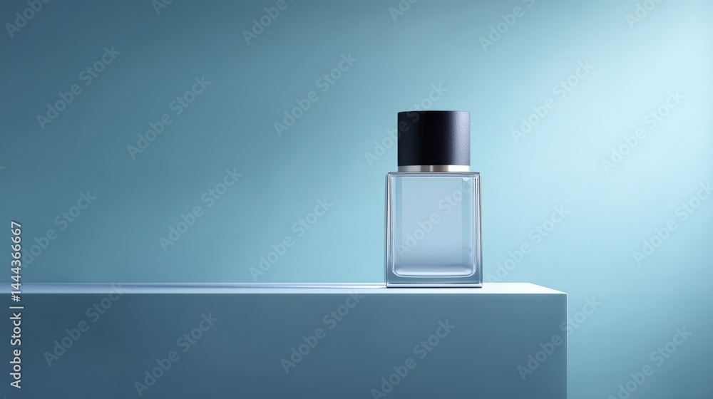 Aufkleber minimalistic clean image of sleek and empty perfume podium with ample copy space
