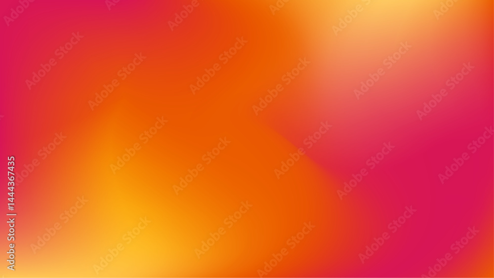 Poster abstract background design with blurred red and orange ombre color gradient