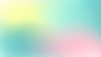 Abstract background design with blurred green and pink ombre color gradient © petrukjowodesign