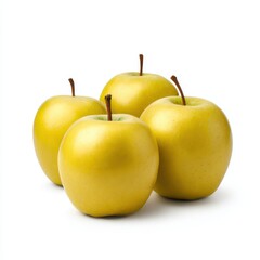 Golden delicious still life isolated on white background