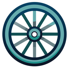 Fototapeta premium Wheel icon isolated on white background