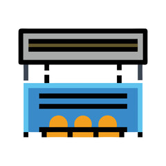 Air Conditioner Unit Illustration on a Black Background