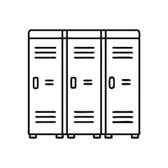 lockers icon, lockers line art - simple line art of lockers, perfect for lockers logos and icons