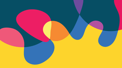 Colorful abstract blob shapes vector background illustration