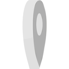 Silver Map Pin, Pointer, Marker, Navigation, GPS. Vector 3d Icon