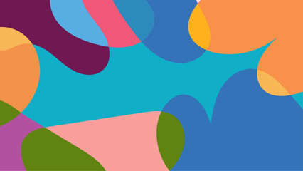 Colorful abstract blob shapes vector background illustration