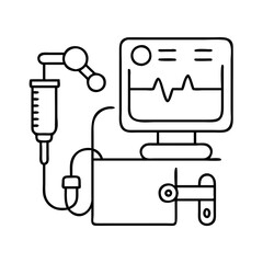 medical devices icon, medical devices line art - simple line art of medical devices, perfect for medical devices logos and icons