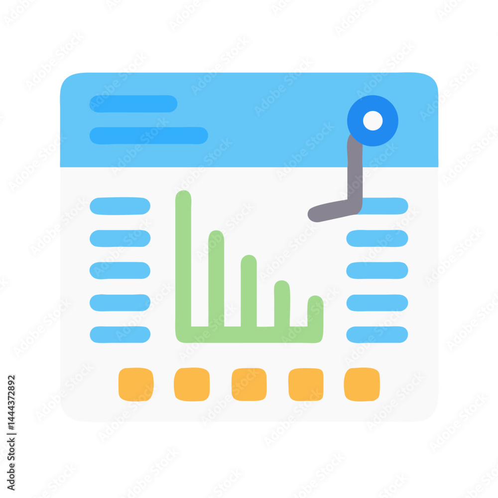 Poster data analysis with hook line and sinker icon