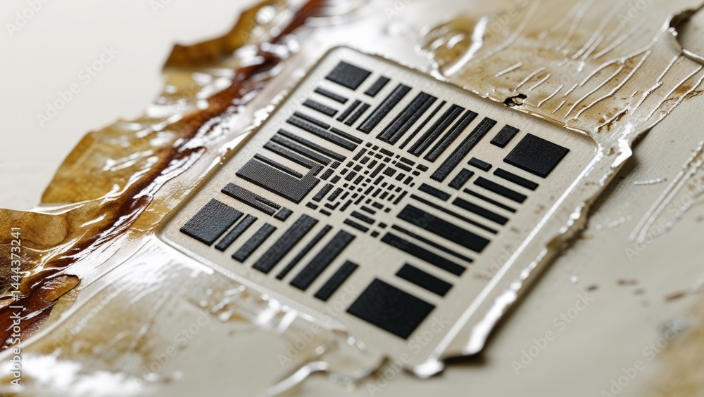 Aufkleber intricate abstract technology composition with a geometric grid structure