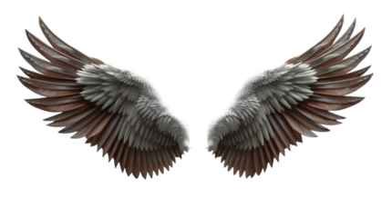elegant wings with detailed feathers.