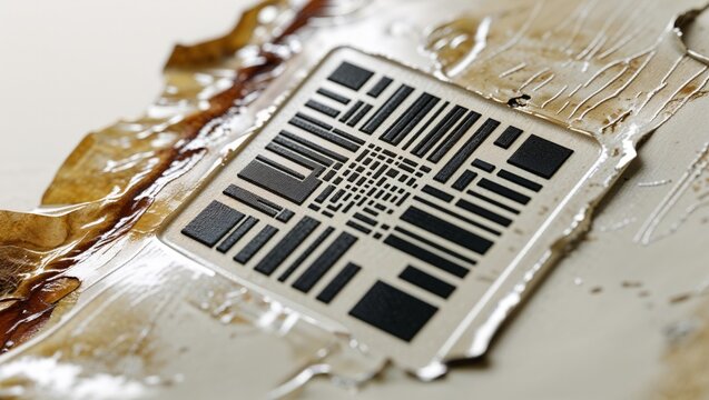 Intricate abstract technology composition with a geometric grid structure