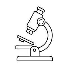 microscope icon, microscope line art - simple line art of microscope, perfect for microscope logos and icons