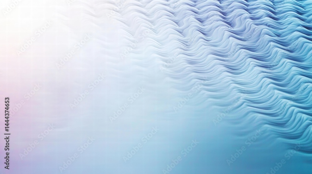 Poster elegant wave pattern on a blue background creating a calming and refreshing visual experience