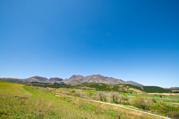 Naklejka premium 久住高原から望む九重連山の山並み